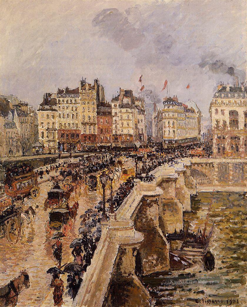 die pont neuf regnerischen Nachmittag 1901 Camille Pissarro Pariser Ölgemälde